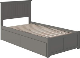 The Afi Nantucket Twin Extra Long Platform Bed In Grey Features A Turbo Charger, - £481.89 GBP