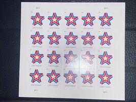 Patriotic Definitive  2019  &quot;Star Ribbon&quot;   pane of 20 - $26.13 CAD