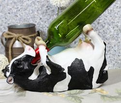 Ebros Gift Grassland Cattle Bovine Cow Wine Bottle Holder Caddy Figurine - $638.82 MXN