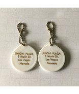 Las Vegas vintage Union Plaza plastic key chains travel souvenir - $26.96 CAD