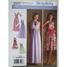 Simplicity Sewing Pattern 3502 Evening Dress Gown Misses Size 6-14 - £7.16 GBP