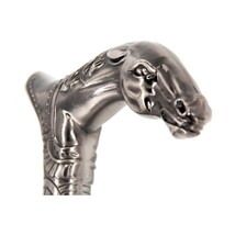 36" Horse Artisan Intricate Carved Walking Stick Black Glossy Gentleman's Cane image 3