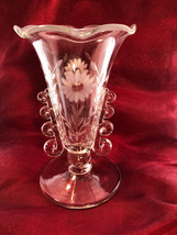 Heisey  Elegant Glass Etched Crystal Vase Mint 7 Inches H - $19.99