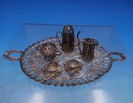Filigree by Unknown Sterling Silver Doll House Miniature Tea Set 6pc (#6892) - £224.06 GBP