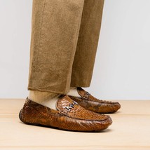 Marco Di Milano Snake Original Skin Driver Shoes Pia Cognac image 11