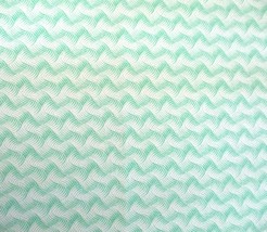 Mint Green /White Geometric Pattern Lightweight Cotton Quilting Fabric 1 1/2 yds - £6.99 GBP