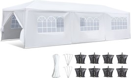 White Serenelife Sltet30 Party Commercial Instant Shelter With 4 Walls - - £207.78 GBP