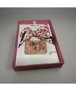 Piper K Bag Charm Key Chain Pink Tweed Purse Bow Gold Tone Cute Fun Acce... - $906.96 MXN