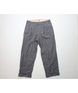 Vtg 50s Hollywood Regency Mens 34x28 Wool Rayon Gabardine Heavy Chino Pa... - €92,78 EUR