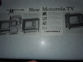 Vintage Motorola TV Double Page Print Magazine Advertisement 1960 - £3.93 GBP