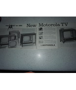 Vintage Motorola TV Double Page Print Magazine Advertisement 1960 - $93.33 MXN