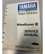 Manuale Di Servizio Yamaha Waverunner III LIT-18616-00-53 OEM 1990 - $97.09 CAD