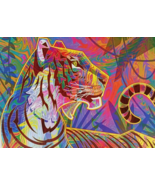 ELECTRIC TIGER 300 Pc PUZZLE Rose Art Puzzle Collector Series EXTRA LARG... - $15.19