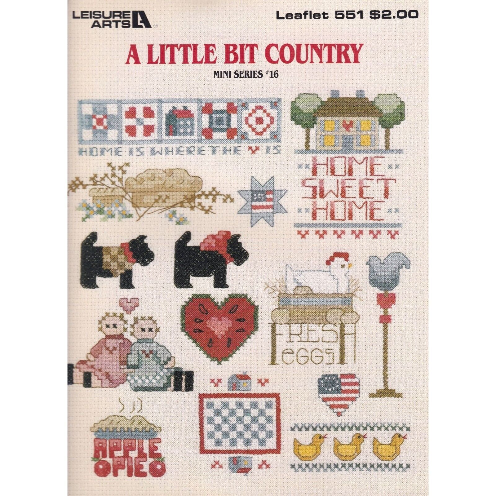 Primary image for Vintage Cross Stitch Patterns, Little Bit Country Mini Series 16 by Terrie Lee