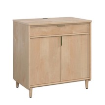 Maple Finish Library Base Cabinet: Elegant Wood Bookcase Storage - $3,247.70 MXN