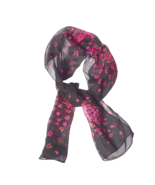 Sheer Black Pink Floral Women&#39;s Scarf - €10,02 EUR