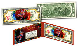 YEAR of the DRAGON - Chinese Zodiac Official $2 U.S. Bill RED POLYCHROME... - $13.06