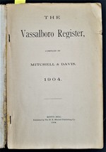 1904 antique VASSALBORO ME HISTORY register genealogy indian kennebec civil war - £70.56 GBP