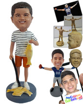 Personalized Bobblehead Skinny Kid catching a lot of fish with a stick - Sports  - £71.97 GBP
