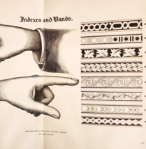 1899 Hands &amp; Indexes Ornamentation Victorian Lettering Example Penmanshi... - $549.97 MXN