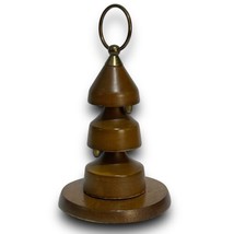 Danish Mid Century Modern Teak or Walnut Wood and Brass Tree Sculpture MCM Xmas - £23.48 GBP