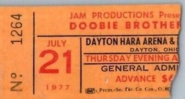 Vintage Doobie Brothers Ticket Juillet 21 1977 Dayton et Ohio - £31.80 GBP