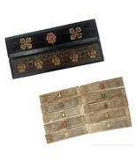 Tibetan Manuscript Prayer Book with Decorative Wooden Cover Buddhist Scr... - $278.05 CAD