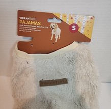 NWT DOG PAJAMAS COZY SOFT CREAM CLOTHES OUTFIT CUDDLY VIBRANT LIFE NEW S... - £6.87 GBP