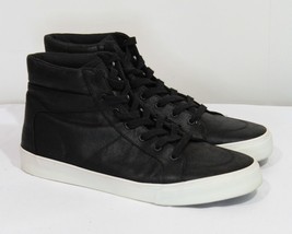 Old Navy Men&#39;s High Top Shoe Size 10 Vegan Sneaker Boot Black Lace Up - £15.58 GBP