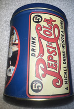 Pepsi Cola Tin Advertising Metal Round Can Gibson Girl Lady Candy Storage 1988 - £9.01 GBP
