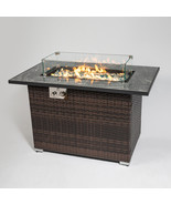 43&quot; LP Fire Table 50k BTU Ceramic Tile Top Propane Firepit w/ Table Insert - $657.19 CAD