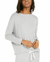 Alfani Women&#39;s Okeo-Tex Tie-Waist Sleep Top, Scatter Dot (Grey), Large - $9.50