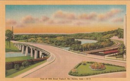 Des Moines Iowa IA 18th Street Viaduct Postcard C34 - £2.38 GBP