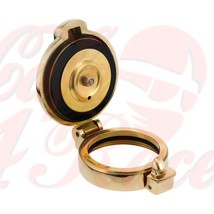 Monza Flip Up Gas Tank Cap 2.5&quot;/62mm - Solid Brass - £88.95 GBP