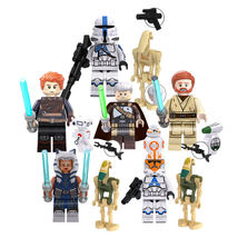 9pcs Star Wars 501st Airborne Trooper Ahsoka Rahm Kota Cal Kestis Minifi... - $18.99