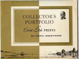 Collector&#39;s Portfolio of 5 Gold Etch Prints by Lionel Barrymore - £14.28 GBP