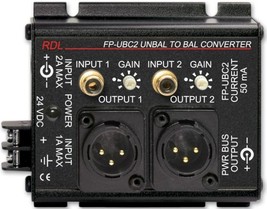 RDL FP-UBC2 Unbalanced to Balanced Converter,  Connectorized Audio Conve... - $299.00
