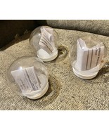 DIY Christmas Clear Plastic Snow Globe Screw Off Cap Instructions Lot 3 - $184.56 MXN