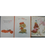 Vintage 1960 era get well cards, animal theme, humorous.  - $275.51 MXN