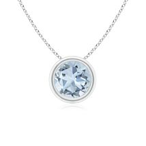 ANGARA 0.72 Ct Natural Aquamarine Pendant Necklace for Women in Sterling... - $227.05+