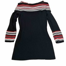 Noir Rouge Blanc Gris Épaule Dénudée Extensible Maille Pull Robe Moulante M - $14.74