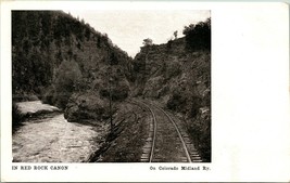 Vtg Cartolina Circa 1908 &quot; IN Rosso Rock Canon &quot; On Colorado Midland Ferrovia - £14.34 GBP