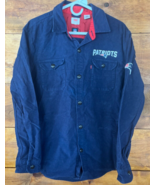 New England Patriots Levis Button Up Long Sleeve Chamois Shirt Jacket Me... - $504.19 MXN