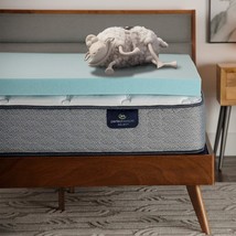 Full-Size, Blue Serta Thermagel Memory Foam Mattress Topper. - $109.66