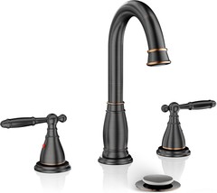 Phiestina&#39;S Wf017-4-Orb 2-Handle 8 Inch 3 Hole Oil Rubbed, Up Drain And ... - $77.95