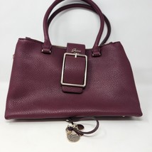 GUESS Caroline Uptown Large Satchel with Keychain VG70509 Burgundy Maroo... - $31.24