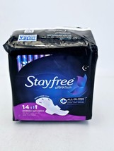 Stayfree Ultra Thin Overnight Pads With Wings Odor Protection 14 Count - £16.86 GBP