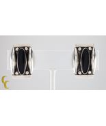 Sterlingsilber Onyx Vintage Schraubverschluss Ohrringe - €180,32 EUR