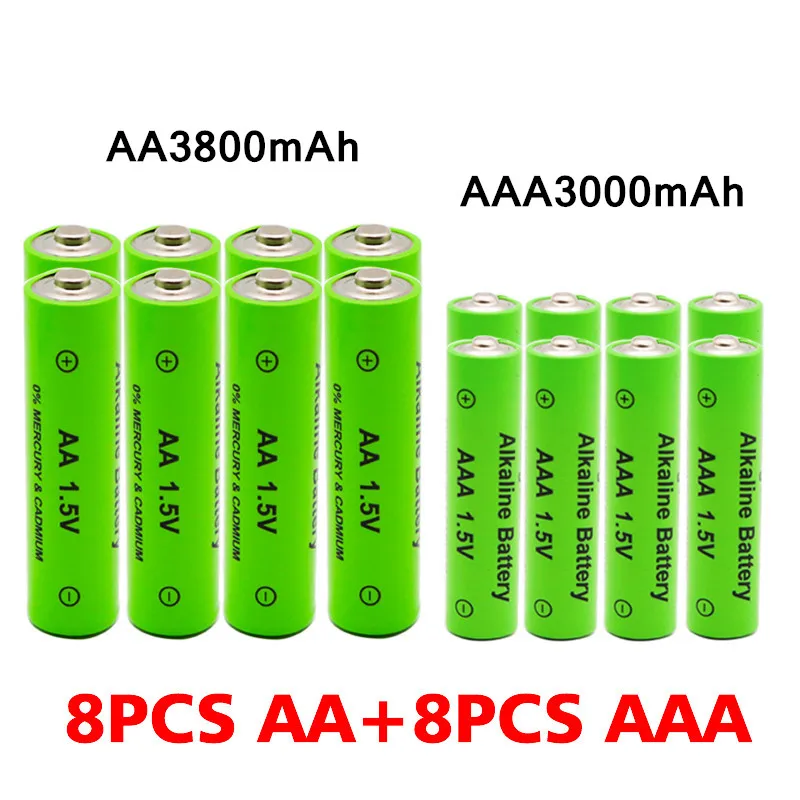 House Home AA + AAA Rechargeable AA 1.5V 3800mAh / 1.5V AAA Amah Alkaline Batter - £14.48 GBP