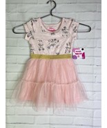 Disney Minnie Mouse Pink with Gold Trim Tutu Dress Girls Size 18 Months - £13.29 GBP